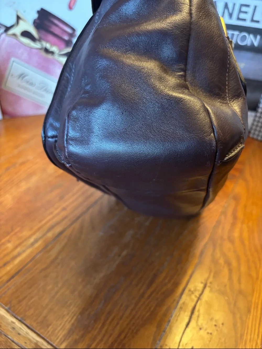 Coach Kristin Elevated Ostrich Embossed Satchel Plum 18232 - Picture 9 of 14